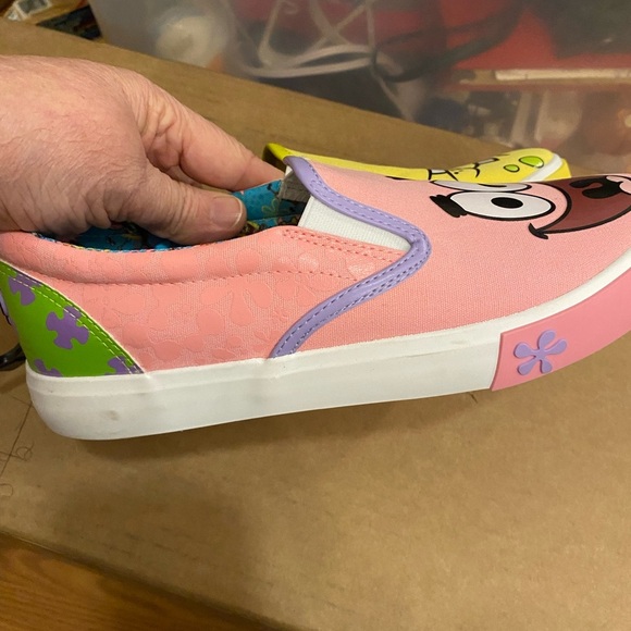 SpongeBob SquarePants & Patrick Slip on Canvas Sneakers Size 9 1/2 - Picture 9 of 12